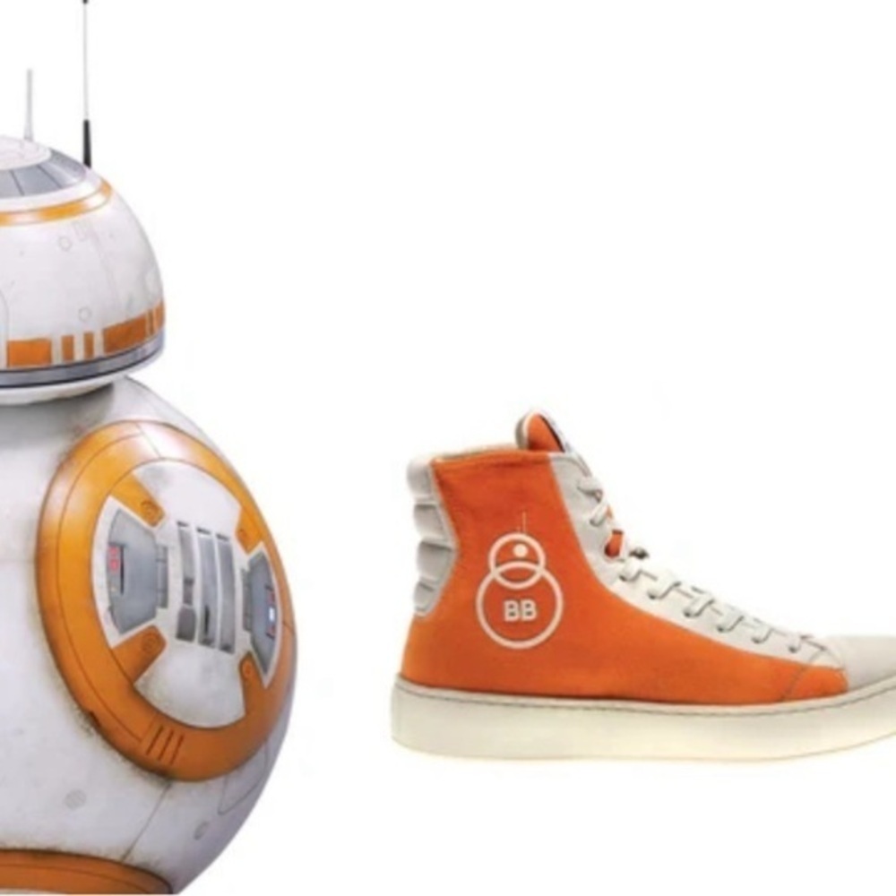 Po-Zu Star Wars BB-8 High Top Canvas Sneakers Women's EU 39 US 8 - 8.5 🔥GUC​